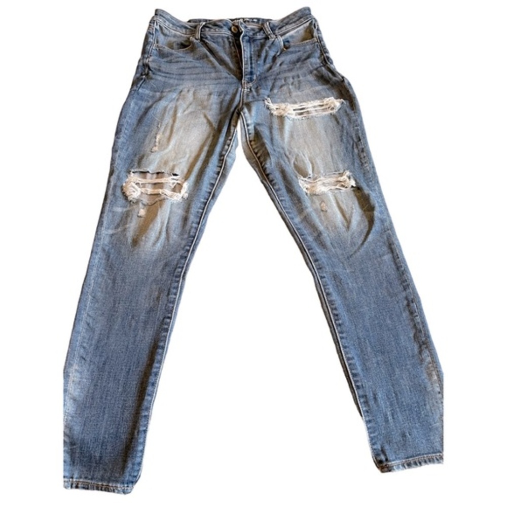 American Eagle Super Hi Rise Distressed Jegging Skinny Jeans Size 10